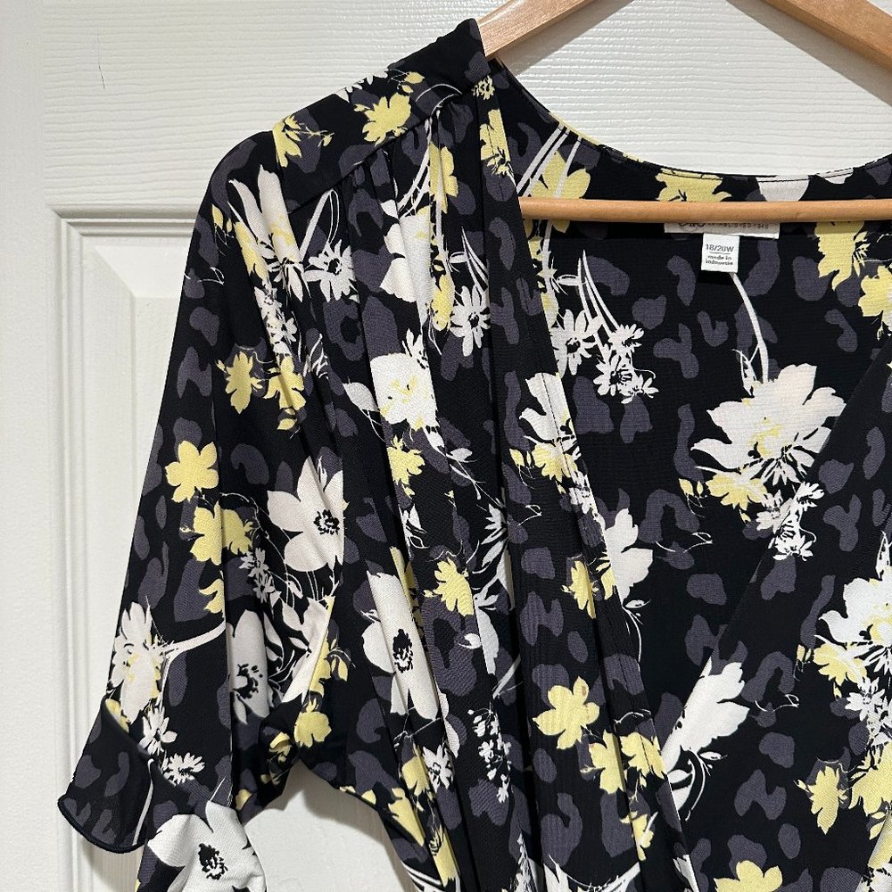 High-Low Floral Wrap Dress